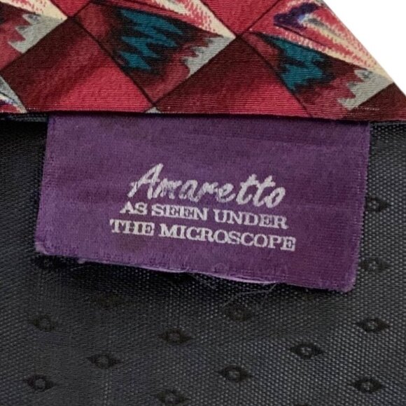 Molecular Expressions By Stonehenge Silk Tie Red Amaretto Under Microscope USA - Picture 3 of 5